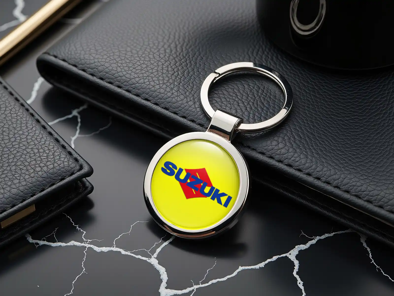 Suzuki Llavero Foto Anillo Diseño Aleación Domed